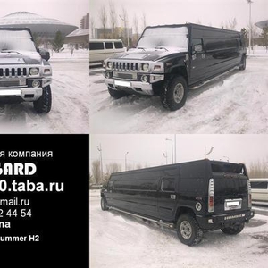 Прокат лимузина Hummer H2 черного цвета для свадьбы и других мероприят