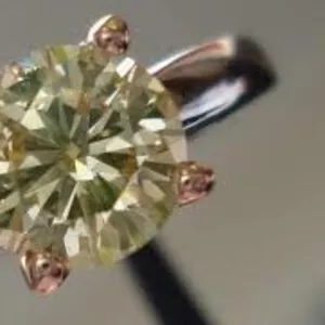 Редкий бриллиант 2, 05ct. натуральный фэнси,  шампань,  золото,  5499$