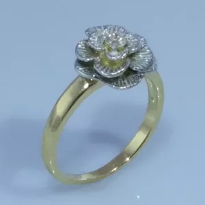 Кольцо с бриллиантами 0, 08ct  арт: 27