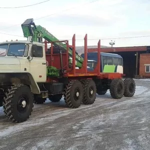 Лесовоз Урал 43204 с манипулятором Атлант-С 90 и роспуском