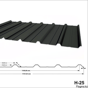 Профнастил оцинкованный Н-25 изменить   удалить