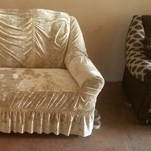 Чехол велюр диван и два кресла