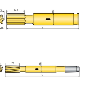 Хвостовик аналог Atlas Copco COP 1432,  COP 1435,  COP 1532