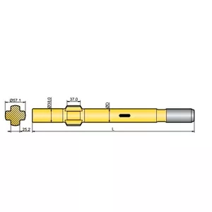 Хвостовик аналог Sandvik/Tamrock 438 LS,  438 TS,  HL 538,  HL 538 L,  L 550 S