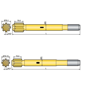 Хвостовик аналог Sandvik/Tamrock HL 1000