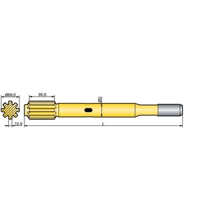 Хвостовик аналог Sandvik/Tamrock HL 700,  HL 800